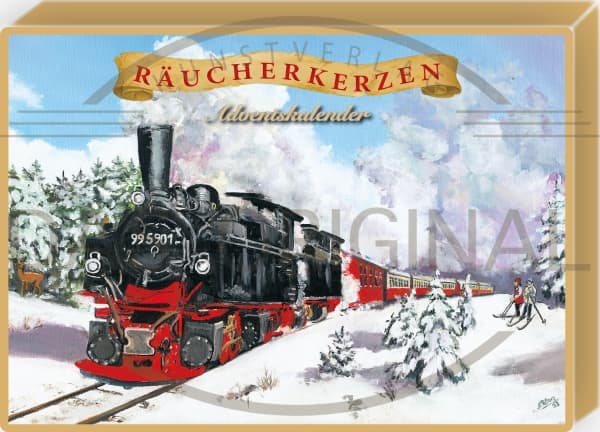 Räucherkerzen Adventskalender - Harzer Schmalspurbahn