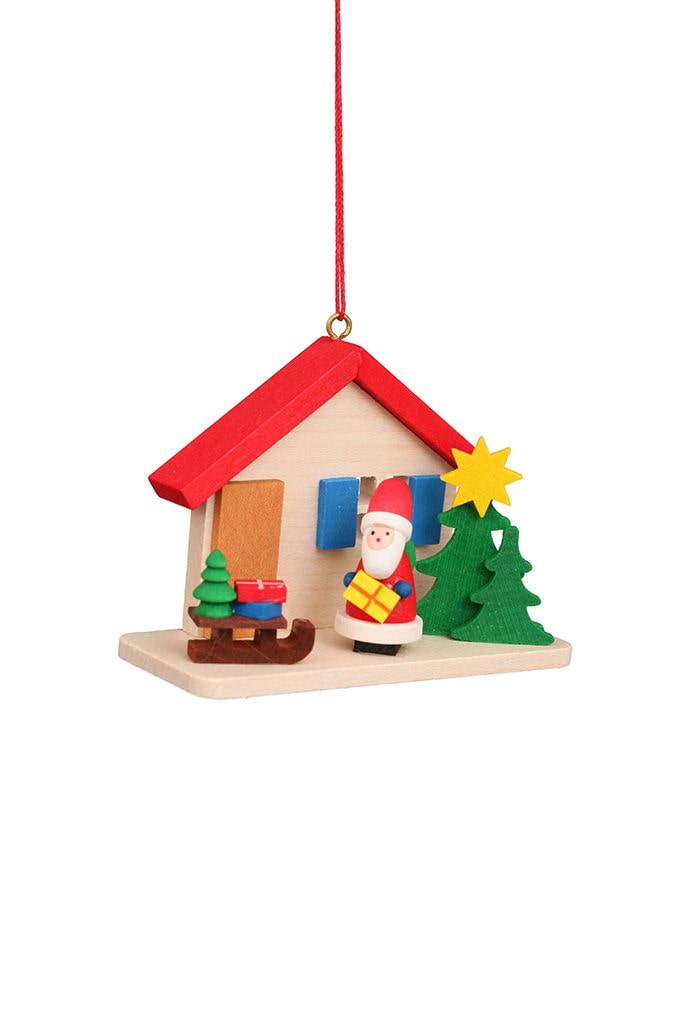 Baumbehang Weihnachtsmann am Haus - Auslaufartikel