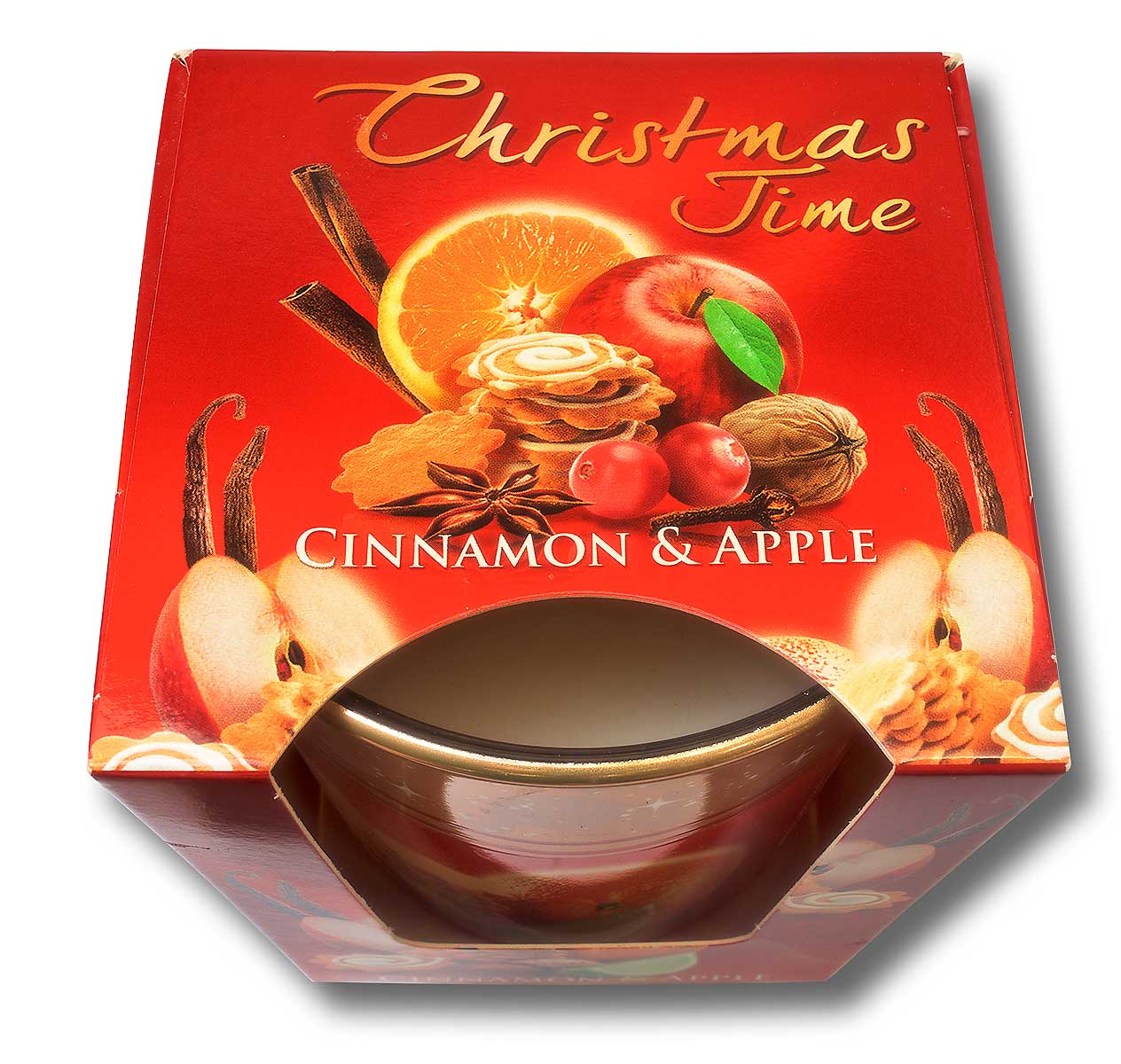 Duftkerze im Glas "Christmas Time" Zimt und Apfel