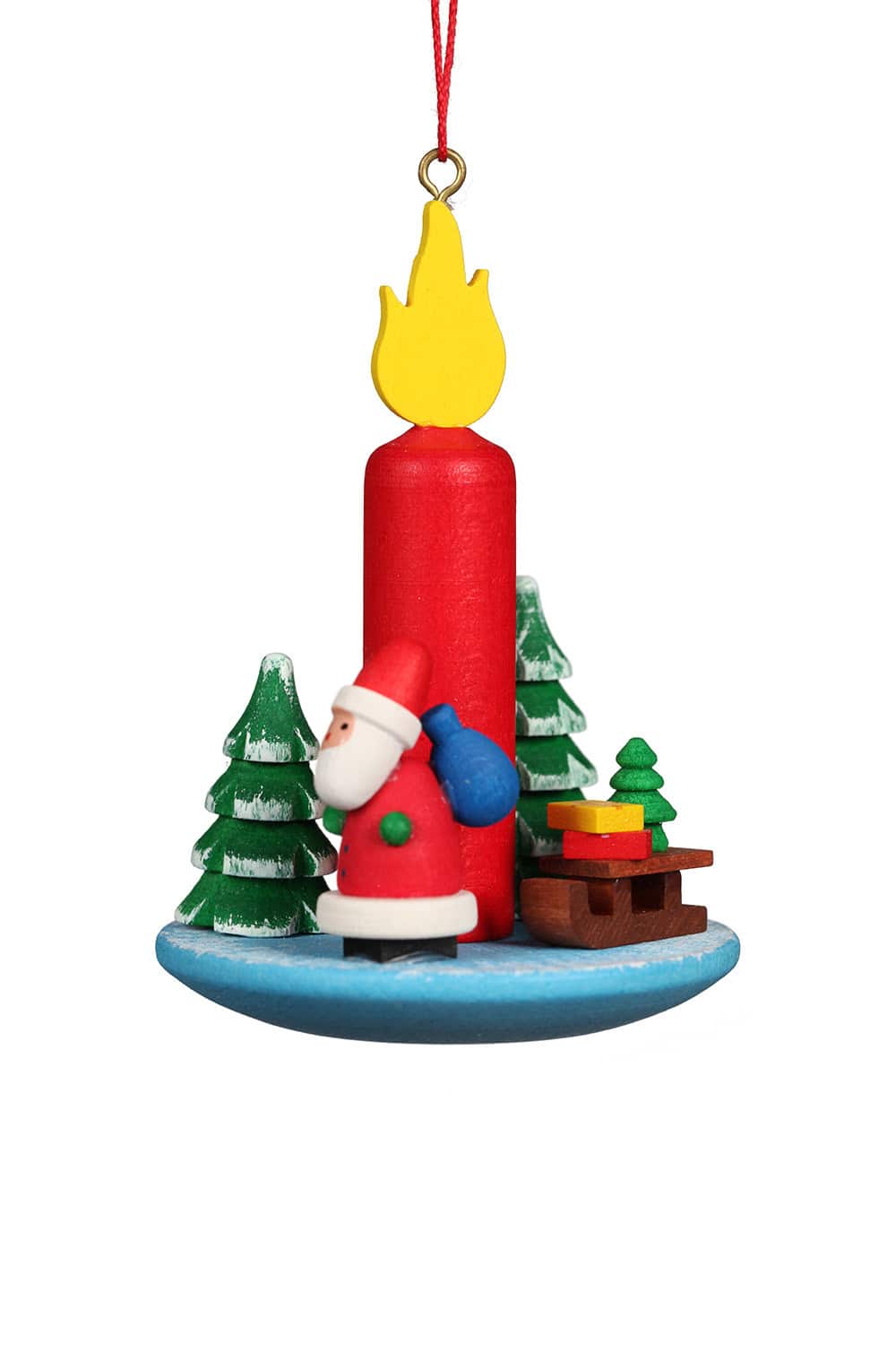 Baumbehang Kerze mit Weihnachtsmann - Auslaufartikel