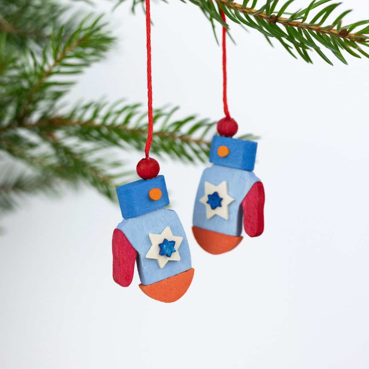 Baumanhänger Handschuhe vom Nikolaus blau