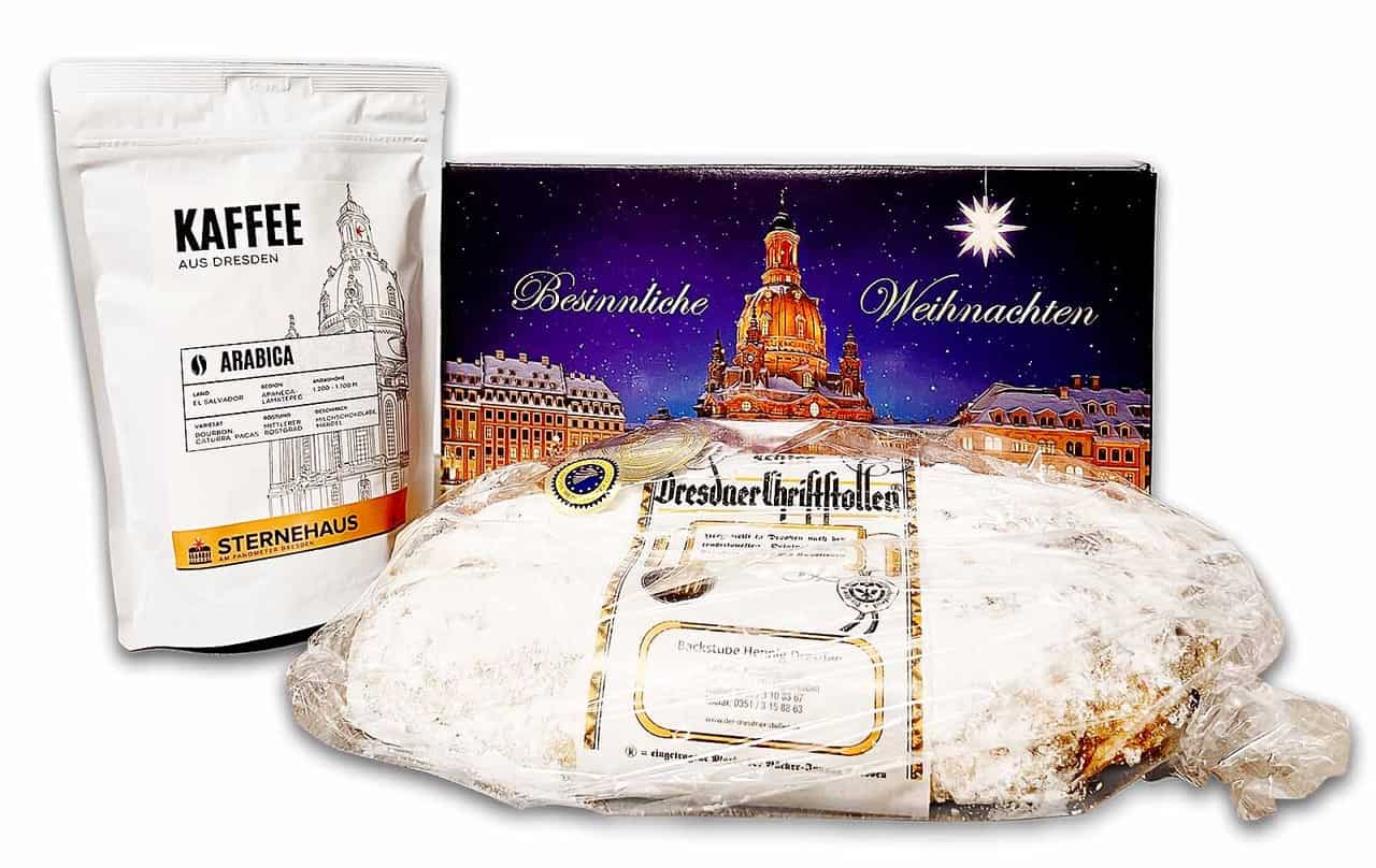 Dresdner Christstollen und Dresdner Kaffee - ganze Bohne 250g